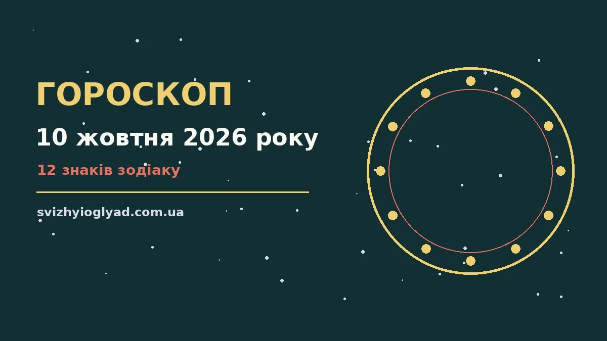 Зодіакальний знак на тлі ранкового неба, ілюстрація до гороскопу на 10 жовтня 2026 року