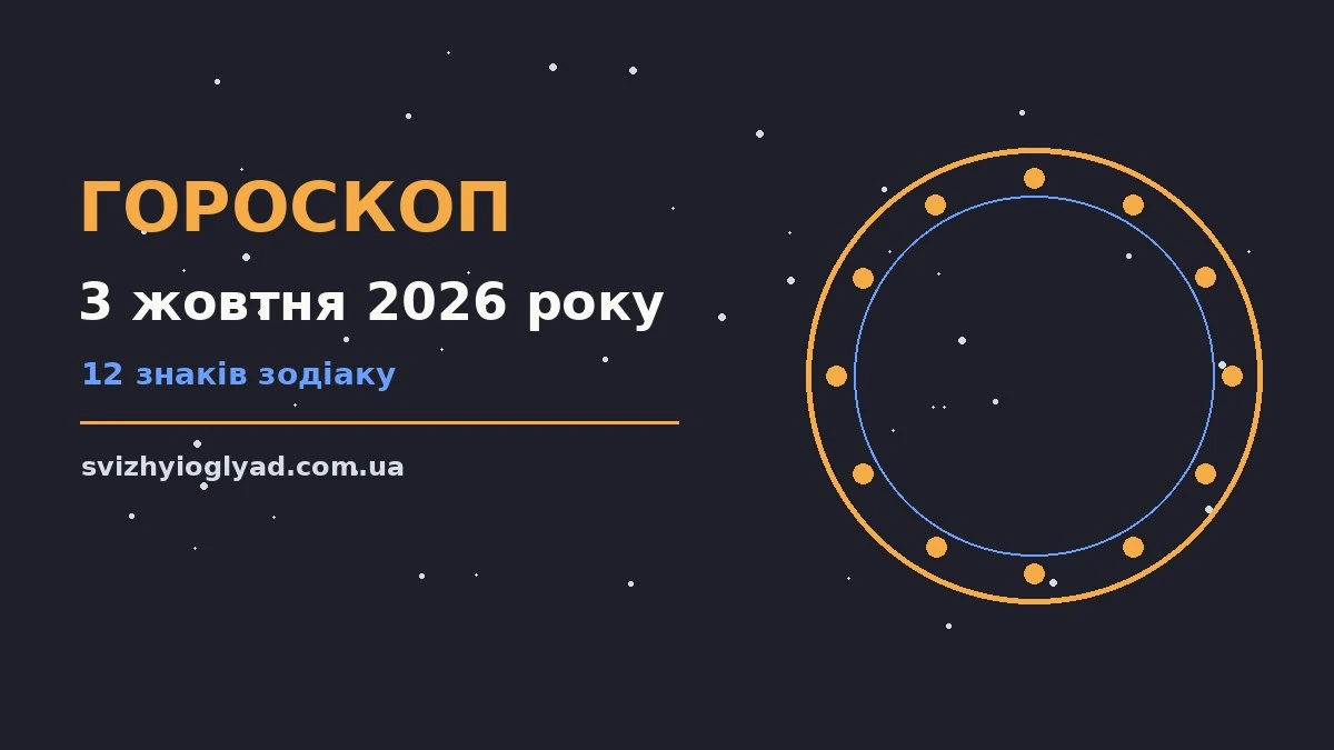 Зіркова ілюстрація до гороскопу на 3 жовтня 2026 року з м'яким вечірнім небом