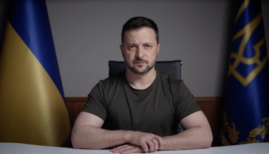 Володимир Зеленський під час звернення